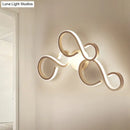 Modern white infinity spiral led light living room bulb included