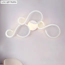 Modern white infinity spiral led light living room bulb included