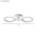 Modern white interlocking ring led wall light fixture bedroom simple design