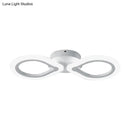 Modern white interlocking ring led wall light fixture bedroom simple design