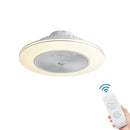 Modern white invisible blade led ceiling fan bedroom light