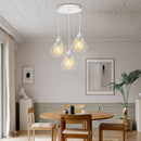 Modern white iron cage pendant lights for kitchen and living room