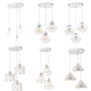 Modern white iron cage pendant lights for kitchen and living room