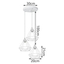 Modern white iron cage pendant lights for kitchen and living room