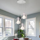 Modern white iron cage pendant lights for kitchen and living room
