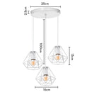Modern white iron cage pendant lights for kitchen and living room