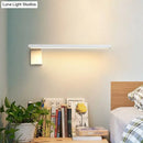 Modern white l-shaped led wall sconce living room geometric light