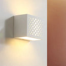 DecorBites™ Modern White Laser-Cut Box Wall Light Sconce - 1 Head Gypsum LED Lamp