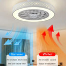 Modern white lattice led ceiling fan light bedroom chandelier