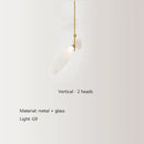 Modern white leaf elegant glass led pendant light dining room