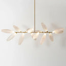 Modern white leaf elegant glass led pendant light dining room