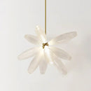 Modern white leaf elegant glass led pendant light dining room