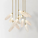 Modern white leaf elegant glass led pendant light dining room
