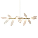 Modern white leaf elegant glass led pendant light dining room