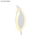 Modern white leaf wall lamp warm & white bedroom sconce