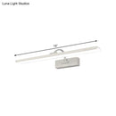 Modern white led bathroom vanity sconce with curved arm