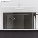 Modern white led bathroom vanity sconce with curved arm