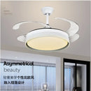 Modern white led ceiling fan with remote control bedroom light