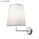 Modern white led cone wall mounted fabric sconce living room light