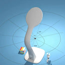Modern white led desk lamp with digital screen for bedroom study