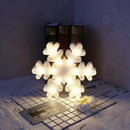Modern white led reindeer nightstand light bedroom christmas element