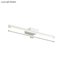 Modern white led vanity lamp with acrylic shade – bathroom wall light