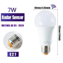 Modern white led wall lamp porch radar motion sensor lightbulb