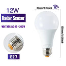 Modern white led wall lamp porch radar motion sensor lightbulb