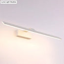 Modern white led wall mount light bathroom rectangular acrylic lamp