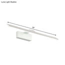 Modern white led wall mount light bathroom rectangular acrylic lamp