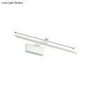 Modern white led wall mount light bathroom rectangular acrylic lamp