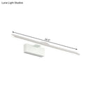 Modern white led wall mount light bathroom rectangular acrylic lamp