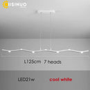 White LED Wave Pendant with Adjustable Length