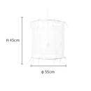 Modern white linen cotton pendant lamp kitchen island lighting