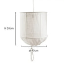 Modern white linen cotton pendant lamp kitchen island lighting