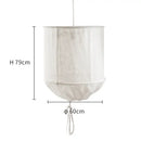 Modern white linen cotton pendant lamp kitchen island lighting