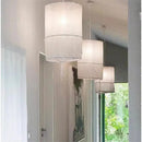 Modern white linen cotton pendant lamp kitchen island lighting
