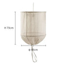Modern white linen cotton pendant lamp kitchen island lighting