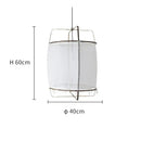 Modern white linen cotton pendant lamp kitchen island lighting