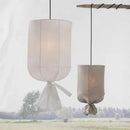 Modern white linen cotton pendant lamp kitchen island lighting