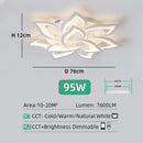 Modern white lotus flower ceiling light chandelier living room