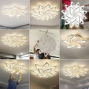 Modern white lotus flower ceiling light chandelier living room