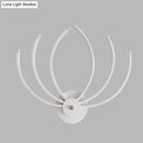 Modern white lotus wall sconce bedroom led curved light