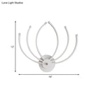 Modern white lotus wall sconce bedroom led curved light