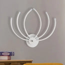 Modern white lotus wall sconce bedroom led curved light