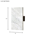 Modern white marble & black wall light bedroom bedside wall lamp