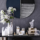Modern white marble crystal stone sculpture living room decor