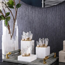 Modern white marble crystal stone sculpture living room decor