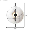 Modern white marble led wall sconce bedroom fixture type bulb included