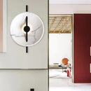 Modern white marble led wall sconce bedroom fixture type bulb included